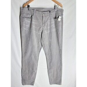 NWT Gap 1969 Womens Corduroy Pants Always Skinny Gray Cotton Blend Size 33r